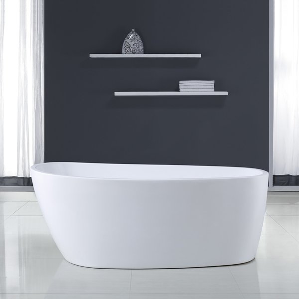 Bathtub, 69 in.L, 31-1/2 in.W, Acrylic