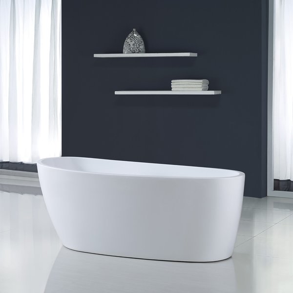 Bathtub, 69 in.L, 31-1/2 in.W, Acrylic