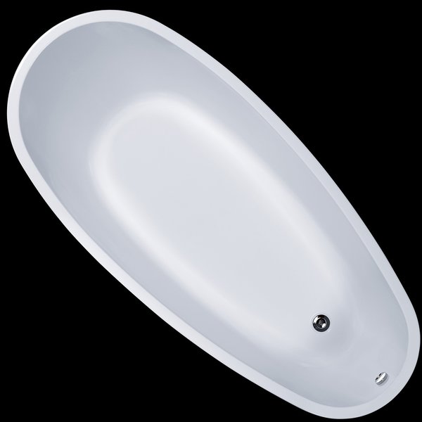 Bathtub, 69 in.L, 31-1/2 in.W, Acrylic