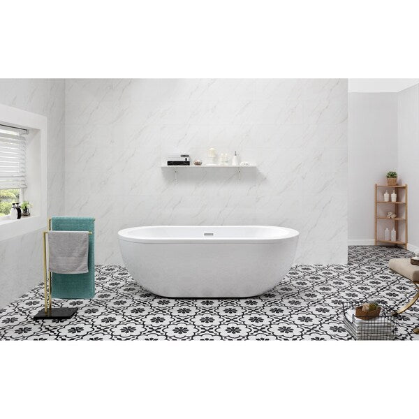 Bathtub, 71-1/4 in.L, 33-3/4 in.W, Acrylic