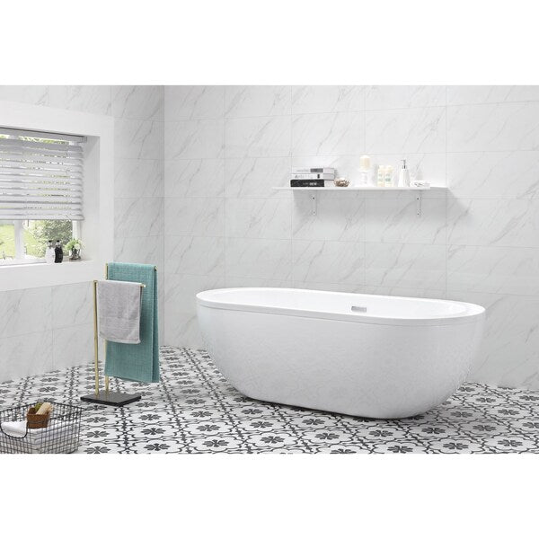 Bathtub, 71-1/4 in.L, 33-3/4 in.W, Acrylic