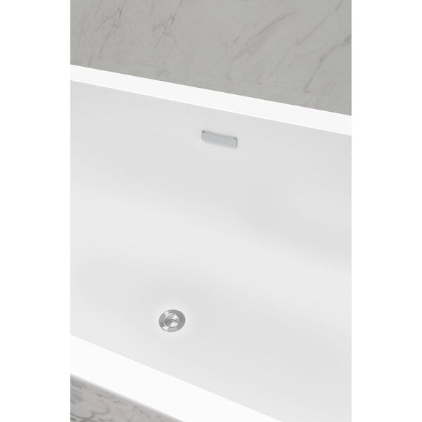 Bathtub, 71-1/4 in.L, 33-3/4 in.W, Acrylic