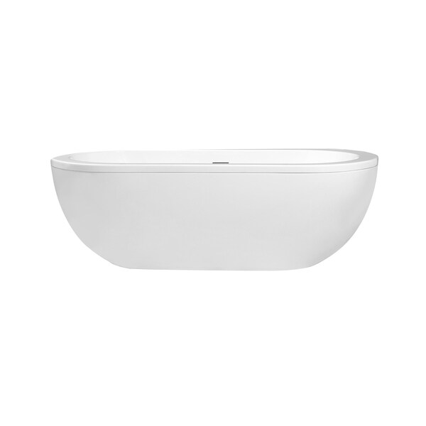 Bathtub, 71-1/4 in.L, 33-3/4 in.W, Acrylic