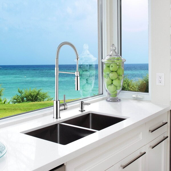 Industrial 1-Handle Pull-Down Kitchen Fa