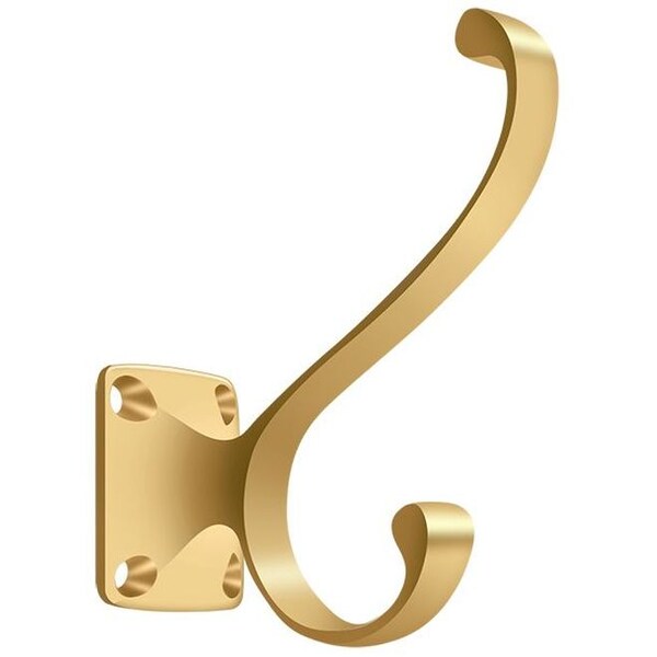 Heavy Duty, Coat & Hat Hook Lifetime Brass