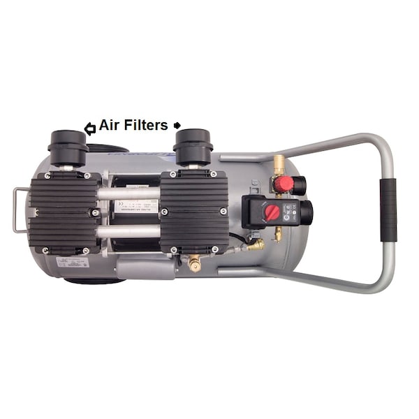 Ultra Quiet Oil-Free Air Compressor 15 gal 2-HP Only 67 dB