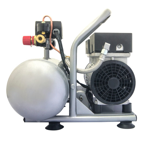 Ultra Quiet Oil-Free Air Compressor 2 gal 1-HP w/ Al Tank