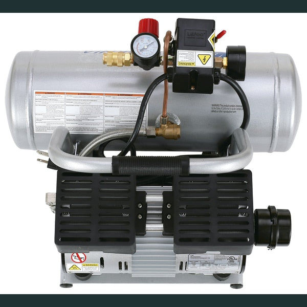 Ultra Quiet Oil-Free Air Compressor 2 gal 1-HP w/ Al Tank