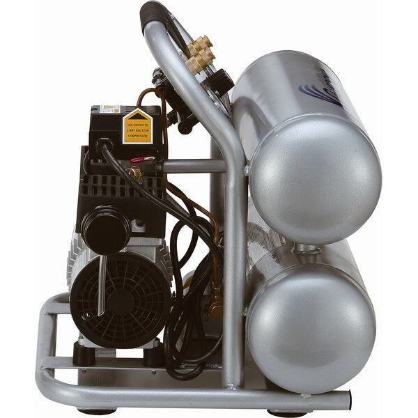 Ultra Quiet Oil-Free Air Compressor 4.6 gal 1-HP Only 60dB