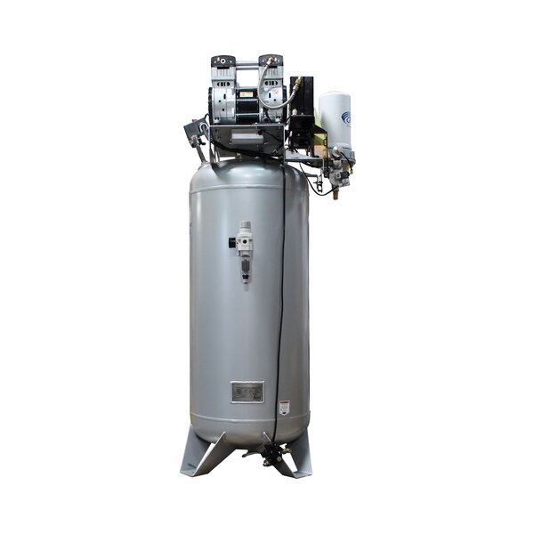 Ultra Quiet/Dry Oil-Free Air Compressor, 4HP, 60Gal