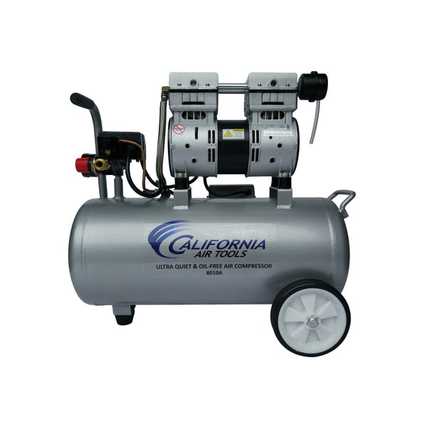 Ultra Quiet Oil-Free Air Compressor, 1HP, 8Gal