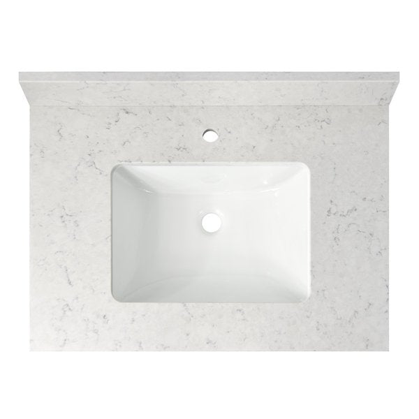 Vanity Top w/Ceramic Basin, 31 x 22 in