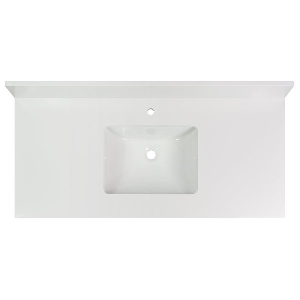Vanity Top w/Ceramic Basin, 49 x 22 in