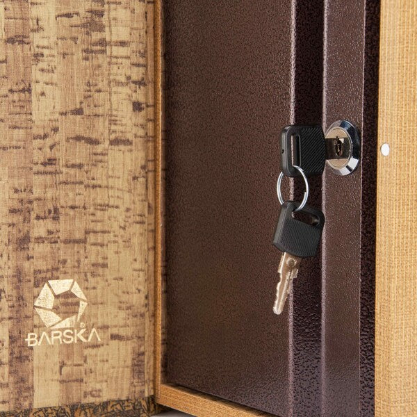 Lock Box, Surface, Single Key, Brown