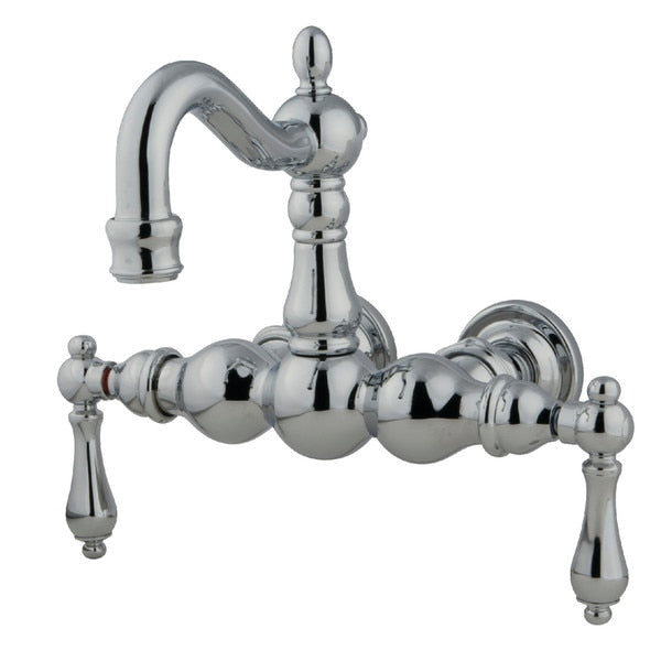 Wall-Mount Clawfoot Tub Faucet, Polished Chrome, Tub Wall Mount