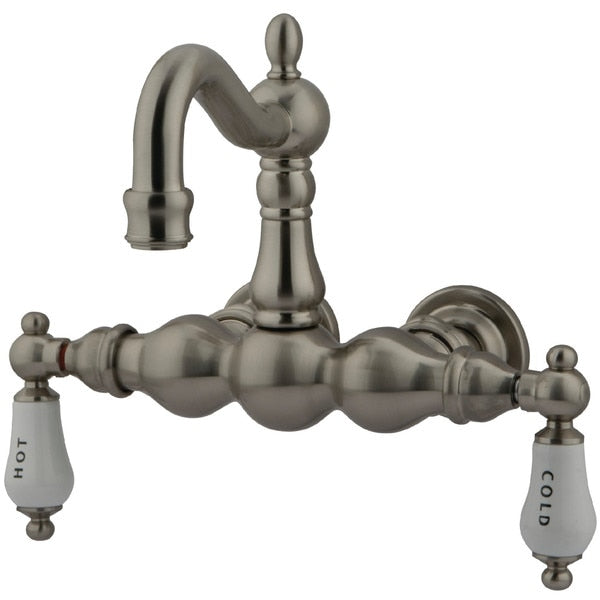 Wall-Mount Clawfoot Tub Faucet, Brushed Nickel, Tub Wall Mount