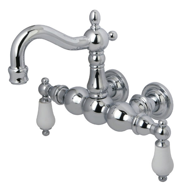 Wall-Mount Clawfoot Tub Faucet, Polished Chrome, Tub Wall Mount