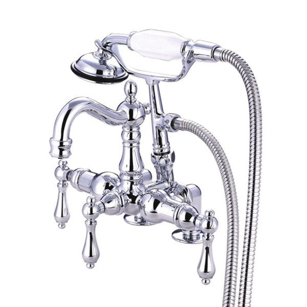 Deck-Mount Clawfoot Tub Faucet, Polished Chrome, Deck Mount