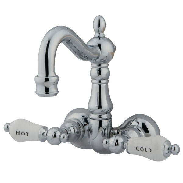 Wall-Mount Clawfoot Tub Faucet, Polished Chrome, Tub Wall Mount