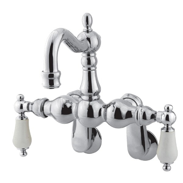 Wall-Mount Clawfoot Tub Faucet, Polished Chrome, Tub Wall Mount