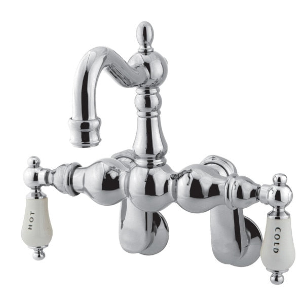 Wall-Mount Clawfoot Tub Faucet, Polished Chrome, Tub Wall Mount