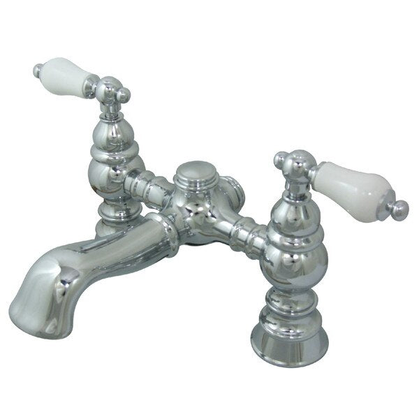 Deck-Mount Clawfoot Tub Faucet, Polished Chrome, Deck Mount
