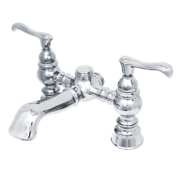 Deck-Mount Clawfoot Tub Faucet, Polished Chrome, Deck Mount