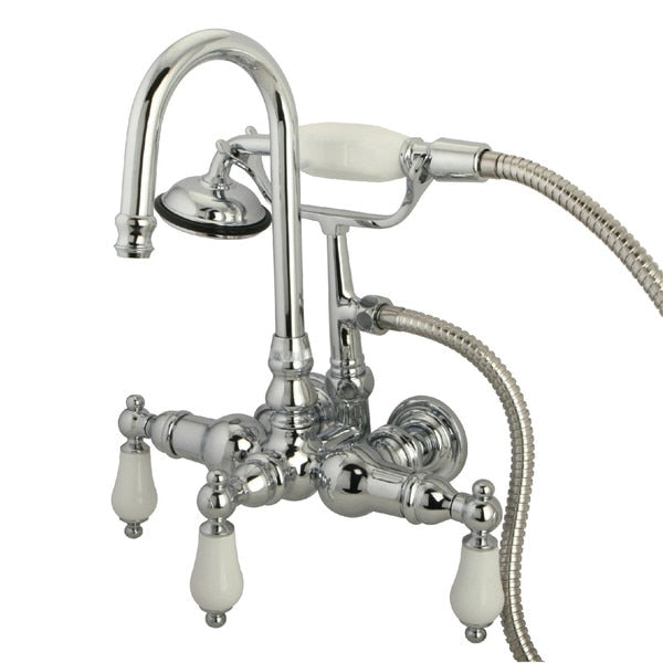 Wall-Mount Clawfoot Tub Faucet, Polished Chrome, Tub Wall Mount