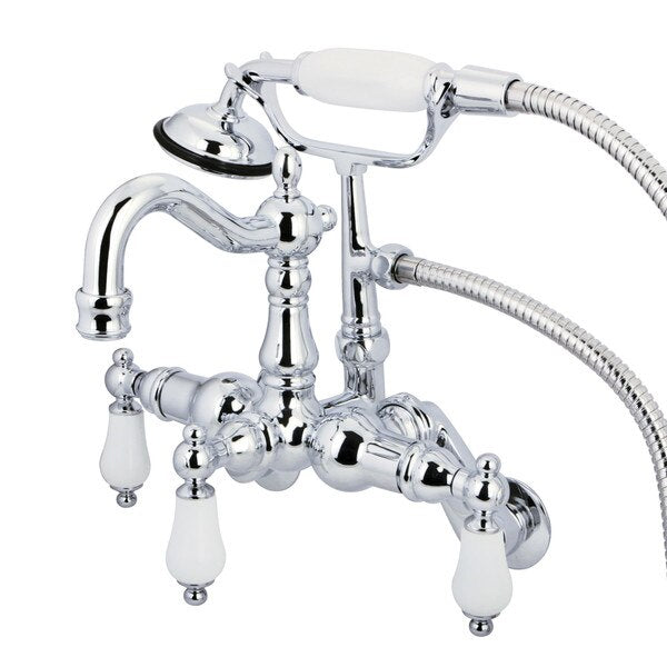 Wall-Mount Clawfoot Tub Faucet, Polished Chrome, Tub Wall Mount