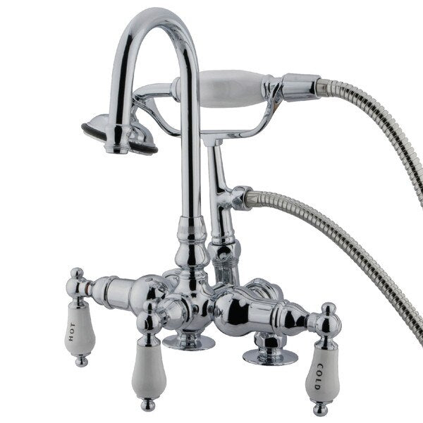 Deck-Mount Clawfoot Tub Faucet, Polished Chrome, Deck Mount