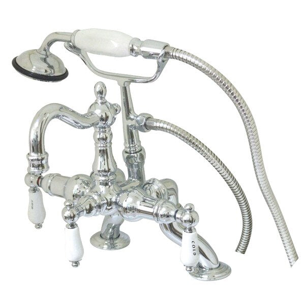 Deck-Mount Clawfoot Tub Faucet, Polished Chrome, Deck Mount