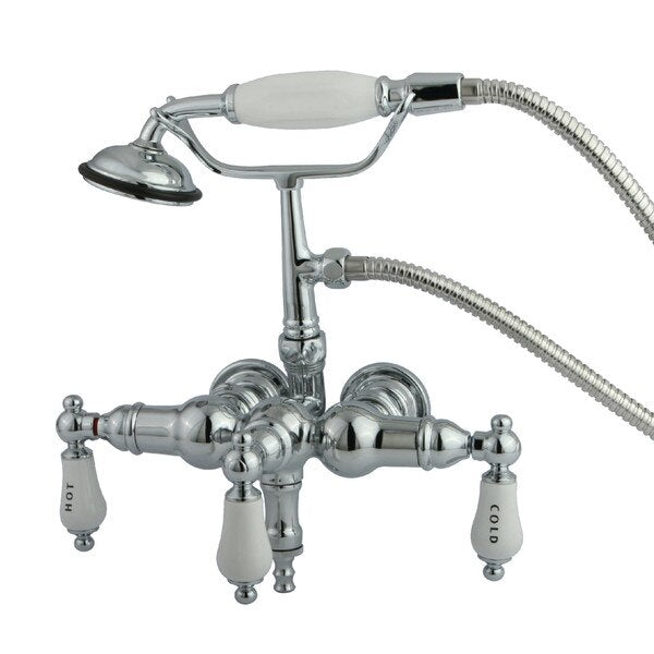 Wall-Mount Clawfoot Tub Faucet, Polished Chrome, Tub Wall Mount