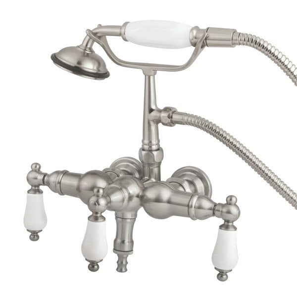 Wall-Mount Clawfoot Tub Faucet, Brushed Nickel, Tub Wall Mount