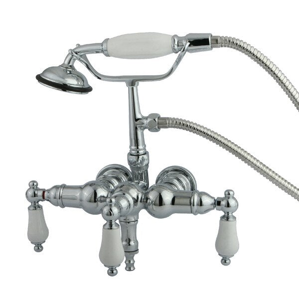 Wall-Mount Clawfoot Tub Faucet, Polished Chrome, Tub Wall Mount