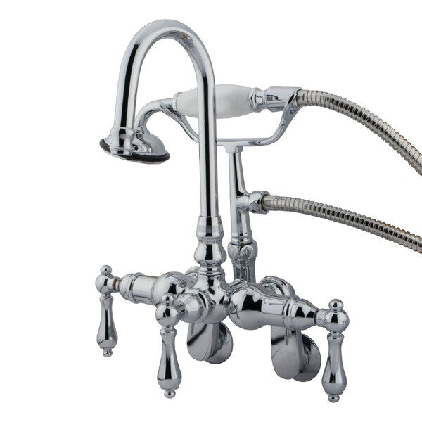 Wall-Mount Clawfoot Tub Faucet, Polished Chrome, Tub Wall Mount