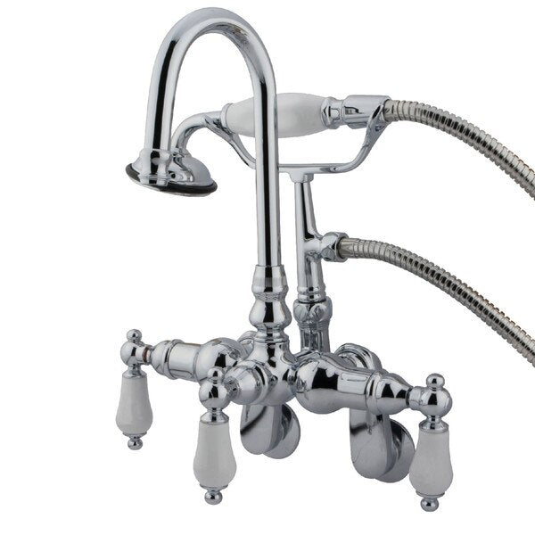 Wall-Mount Clawfoot Tub Faucet, Polished Chrome, Tub Wall Mount