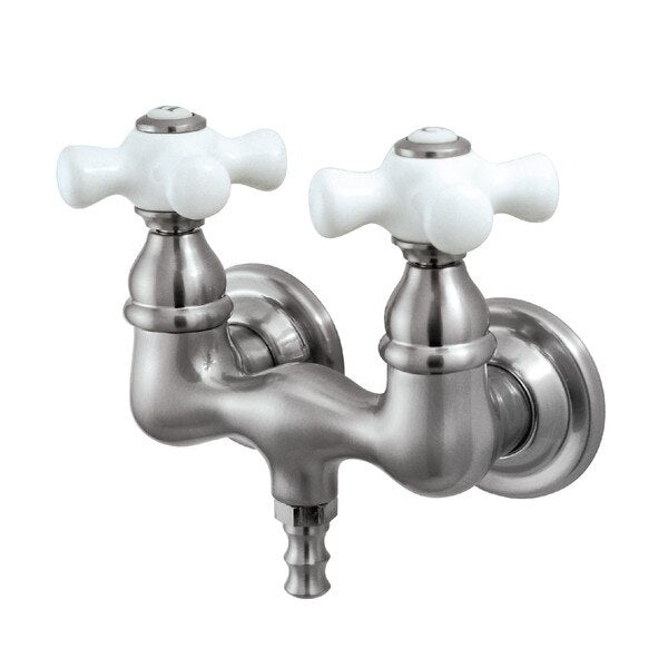Wall-Mount Clawfoot Tub Faucet, Brushed Nickel, Tub Wall Mount