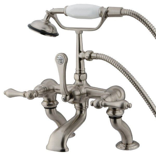 Deck-Mount Clawfoot Tub Faucet, Brushed Nickel, Deck Mount