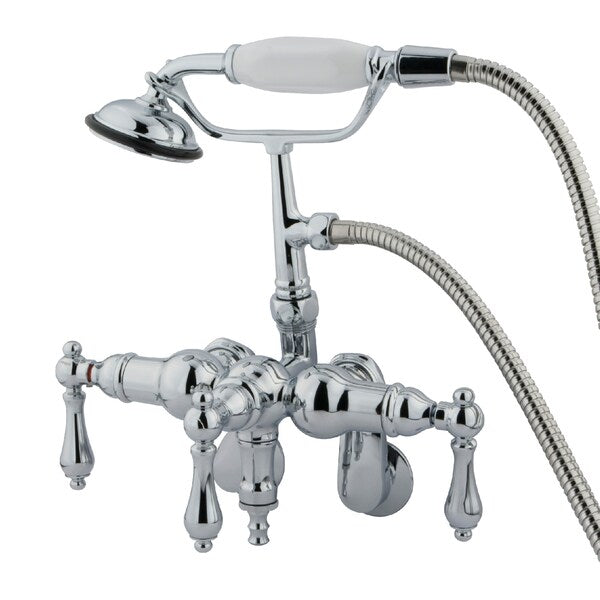 Wall-Mount Clawfoot Tub Faucet, Polished Chrome, Tub Wall Mount