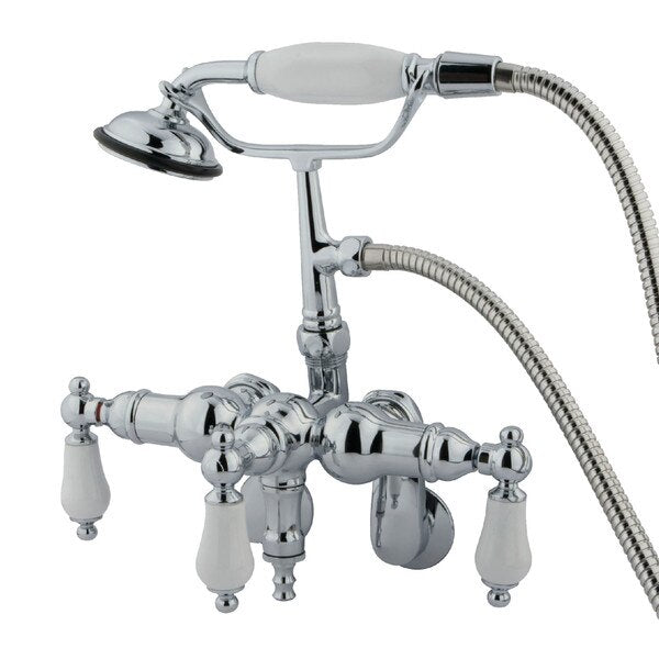 Wall-Mount Clawfoot Tub Faucet, Polished Chrome, Tub Wall Mount