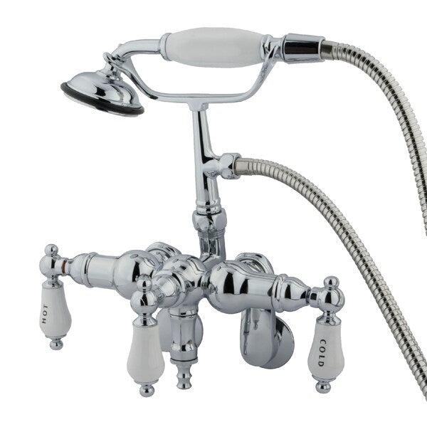 Wall-Mount Clawfoot Tub Faucet, Polished Chrome, Tub Wall Mount