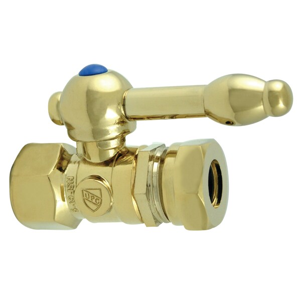 CC44152KL 1/2 O.D. Compression, 1/2 Slip Joint Straight Shut-off Valve