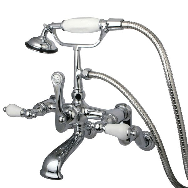 Wall-Mount Clawfoot Tub Faucet, Polished Chrome, Tub Wall Mount