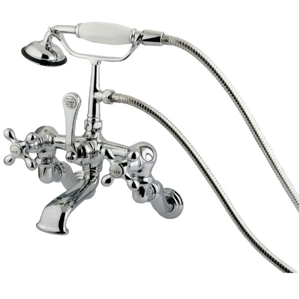 Wall-Mount Clawfoot Tub Faucet, Polished Chrome, Tub Wall Mount