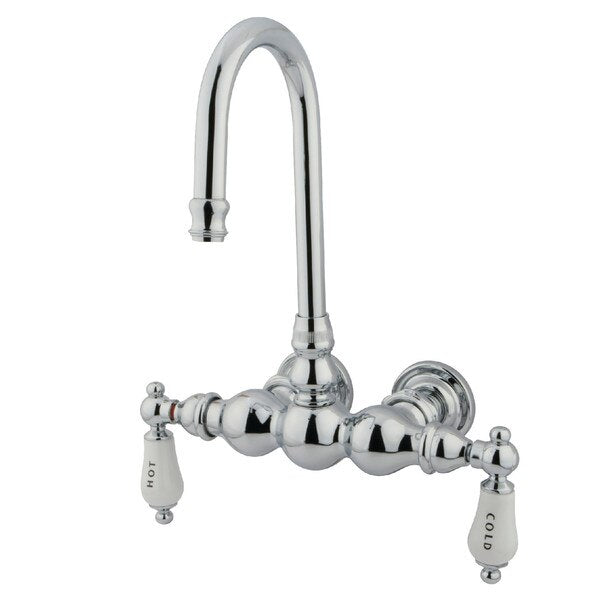Wall-Mount Clawfoot Tub Faucet, Polished Chrome, Tub Wall Mount