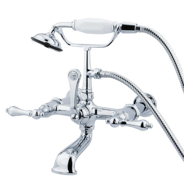 Wall-Mount Clawfoot Tub Faucet, Polished Chrome, Tub Wall Mount