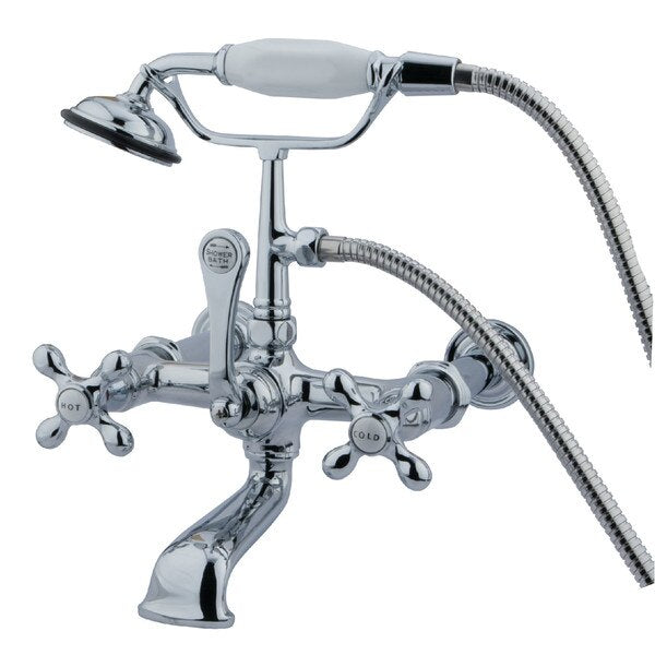 Wall-Mount Clawfoot Tub Faucet, Polished Chrome, Tub Wall Mount
