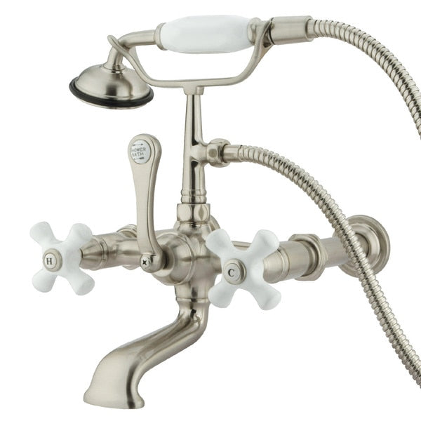 Wall-Mount Clawfoot Tub Faucet, Brushed Nickel, Tub Wall Mount