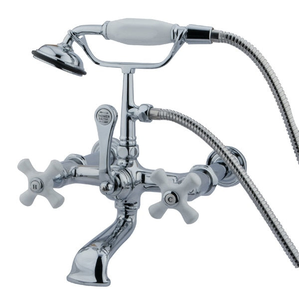Wall-Mount Clawfoot Tub Faucet, Polished Chrome, Tub Wall Mount