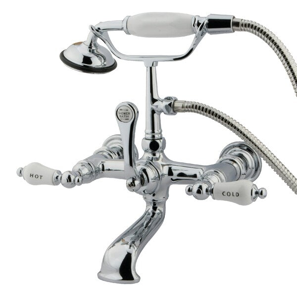 Wall-Mount Clawfoot Tub Faucet, Polished Chrome, Tub Wall Mount